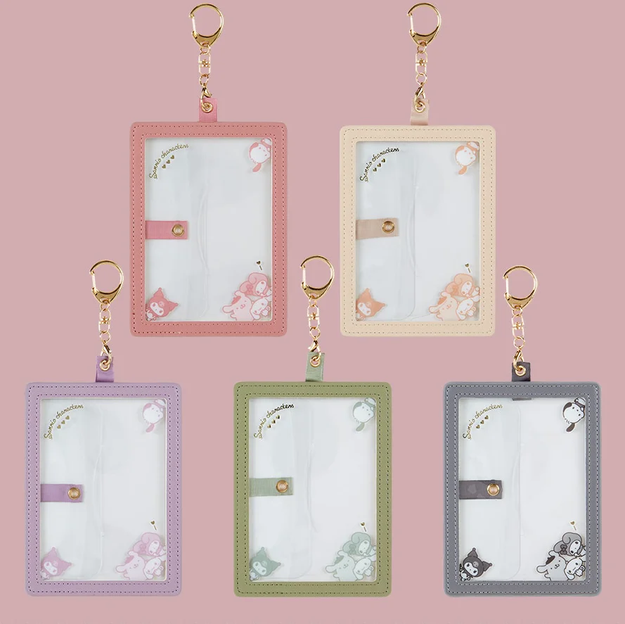 Sanrio Family Support Series 5 Inch Photo Shop Storage Card Holder Pendant Cinnamoroll Kuromi Mymelody Pompom Purin Figures Toys