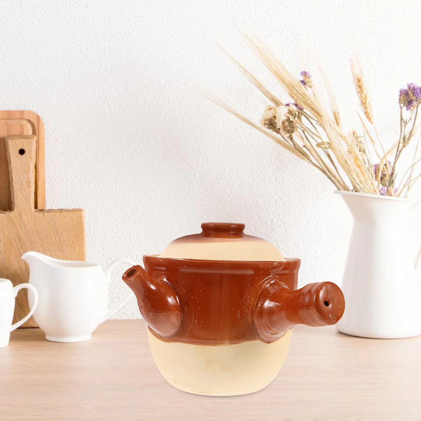 

Ceramic Cooking Pots Soup with Lid Stock Casserole Chinese Medicine Kettle Traditional Cookware