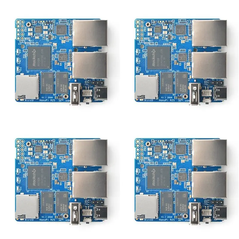 

Exquisite-4X For Nanopi R2S Mini Router Single Board Rockchip RK3328 Quad-Core Cortex-A53 Gigabit Ethernet Ports Development Boa