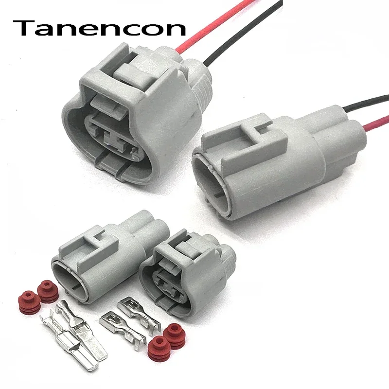 1 Set 2 Pin 4.8 Automobile Electronic Waterproof Fan Connector Brake Booster Pump Assembly Plug for Focus Mazda 176142-2 76143-6