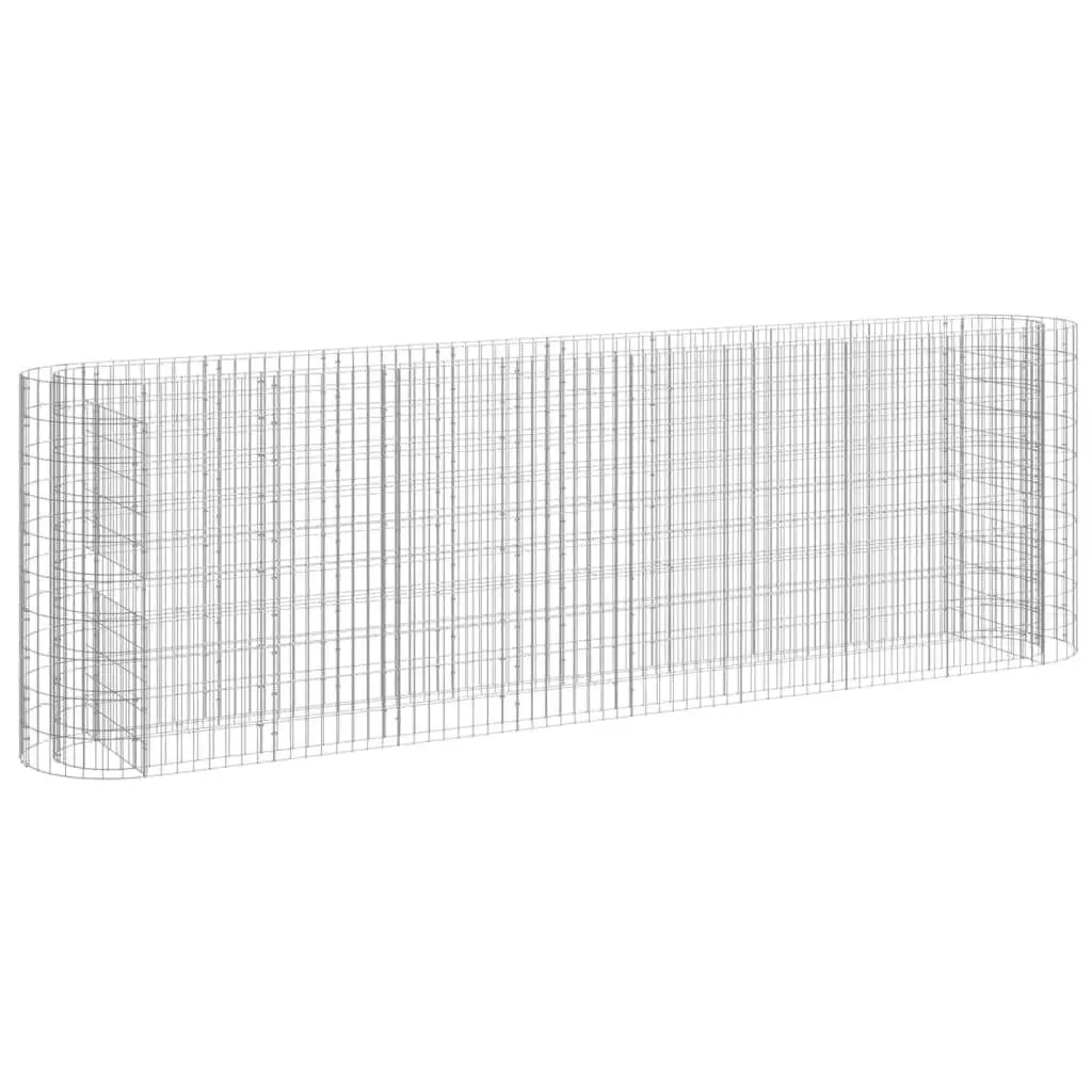 Galvanized Iron Gabion Raised Garden Bed 129.9x19.7x39.4 cm - Durable Outdoor Planting Solution