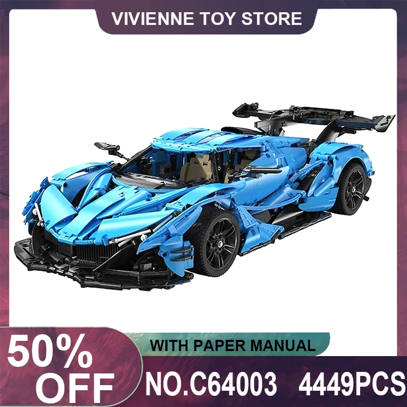 Neue MOC-C64003 technische Supersport wagen Hyper car Modellbau steine Ziegel Puzzle Lernspiel zeug
