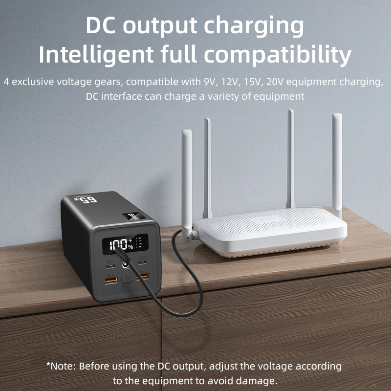 PSOOO 65W Power Bank 100000mAh Super Fast Charging Powerbank Portable External Battery Charger for Laptop iphone Xiaomi Huawei