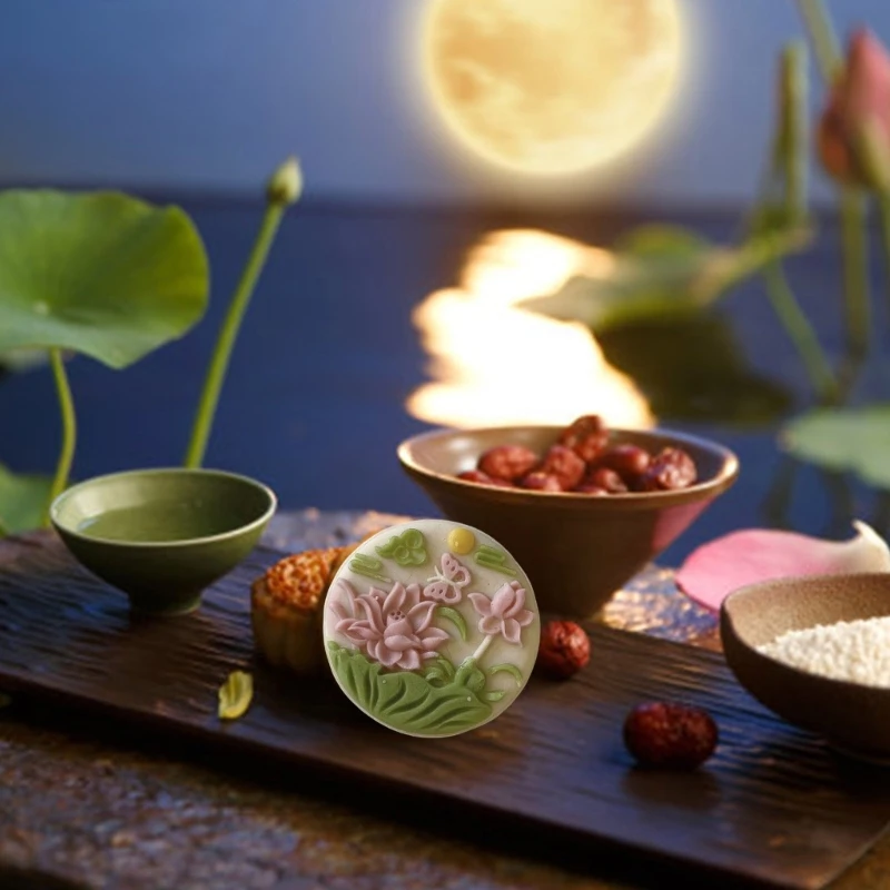 플라스틱 Mooncakes 금형 베이킹 매니아 Dropship을위한 스탬프가있는 실용적인 과자 금형