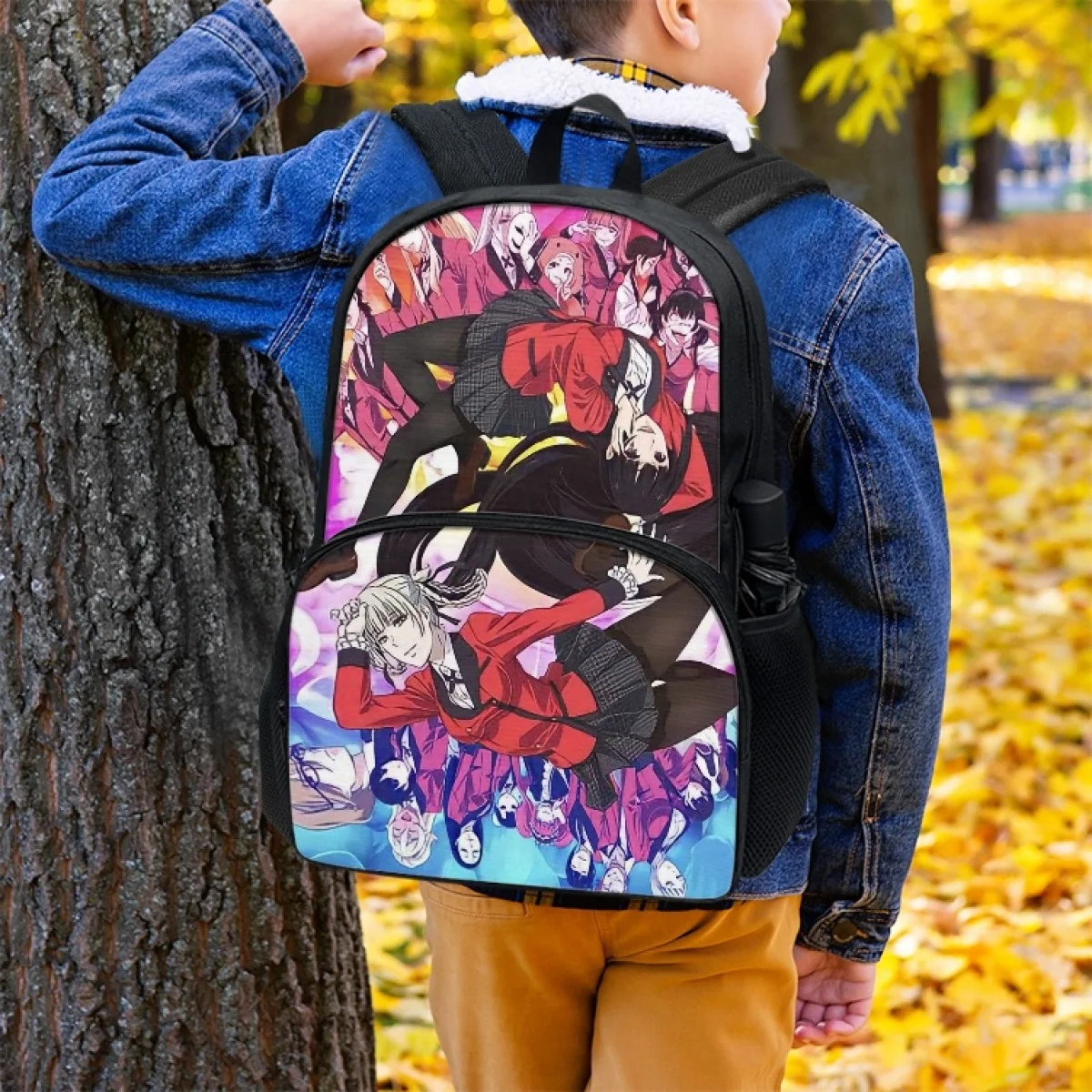 

FORUDESIGNS Junior High Schoolbags Kakegurui Designs Fashion Multi-Pockets Student Backpacks Class Bookbags General Purpose