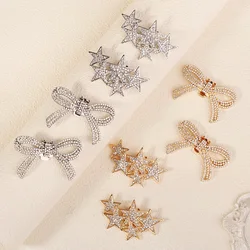 Fashion Women's Rhinestone Shoe Buckle Cute Bow Star Shoe Clip Bride Luxury Wedding Dress Accessories Bridesmaid Gifts