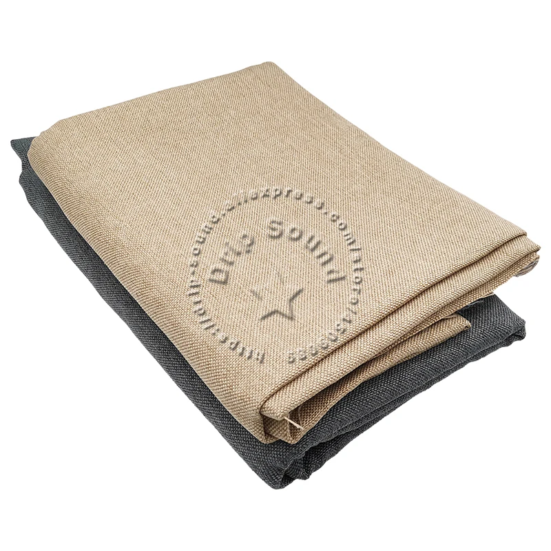 ลําโพงหนาผ้าฝ้ายผ้าลินินผ้าฝ้ายผ้าย่างโบราณตาข่าย Retro ป้องกันฝุ่นกีตาร์หน้ากากชิ้นส่วนป้องกัน