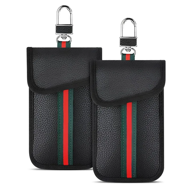 Portable RFID Blocking Car Key Bag Signal Shield Protector Keyless Entry Anti Theft Durable Compact Secure Storage Auto Case Bag