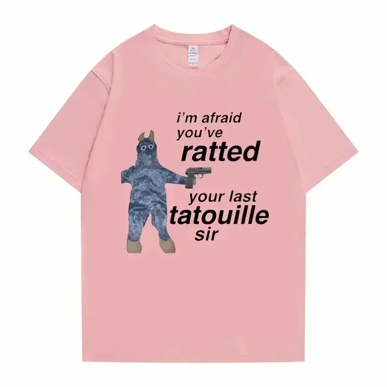 2024 Summer Ratatouille Graphic Print T-shirts Im Afeaid Youve Ratted Your Last Tatouille Funny Mouse Men Women Cute Tshirt