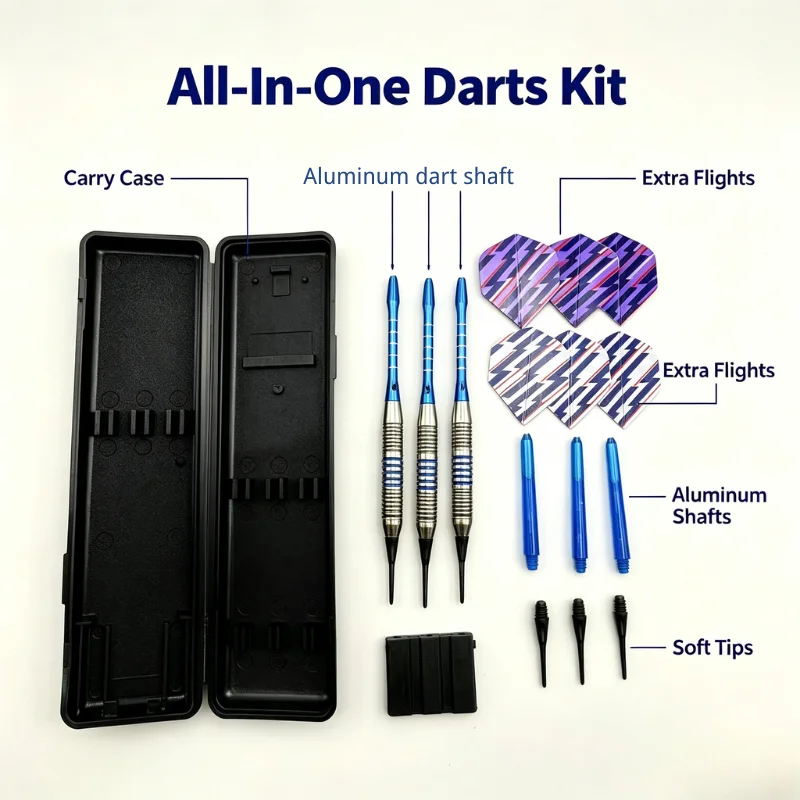 16g Soft Tipped Darts Professional Indoor Plastic Tip Darts Set For Electronic Dartboard Games Plastic Storage Box