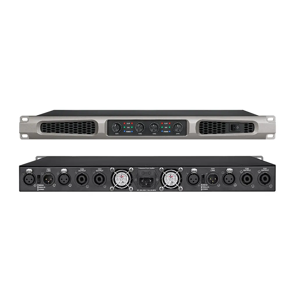 AM4600 Hot Selling 4 Channel 4*600W High Professional Sound Amplifier 2400W DJ Digital Power Amplifier Professional Audio