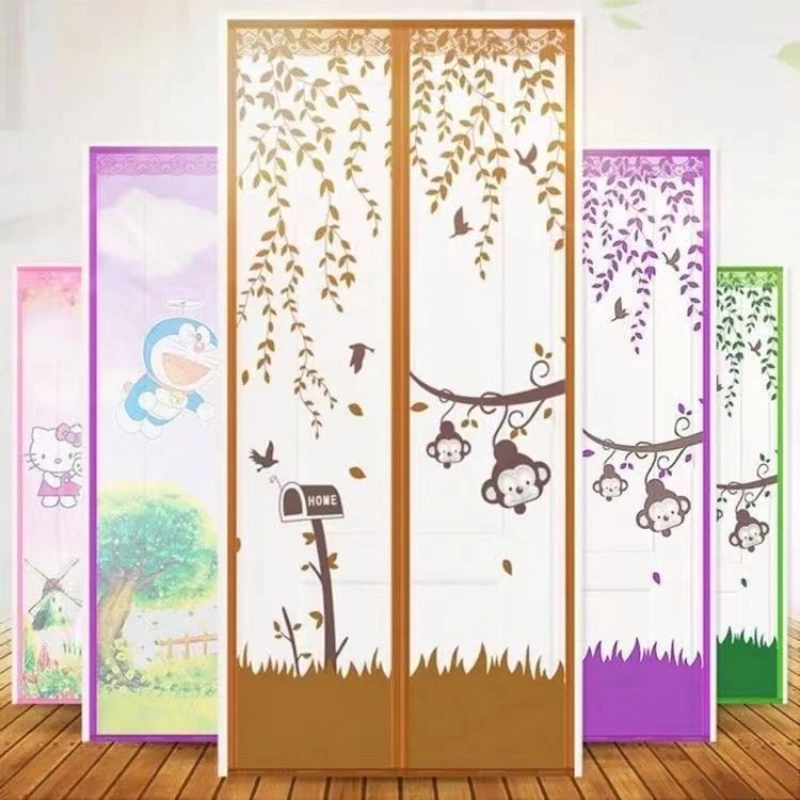 90X210 سنتيمتر الصيف المغناطيسي شبكة صافي مكافحة البعوض الحشرات علة الستار التلقائي إغلاق شاشة الباب ستارة المطبخ قطرة الشحن #3