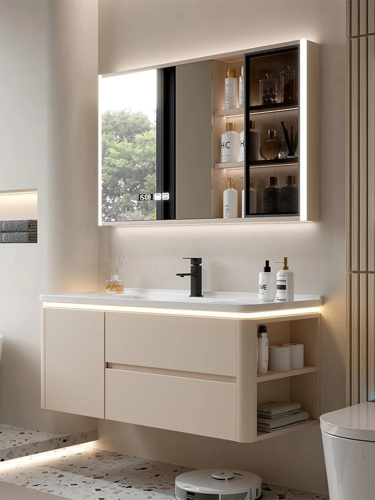 

Body Basin Rounded Corner Bathroom Cabinet Combination Toilet Wash Sink Wash Sink