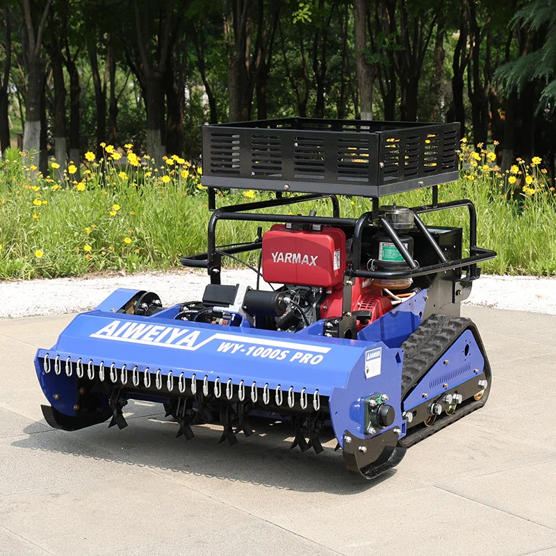 Customized ultra low lightweight remote control Lawn Mower for rooftop distributed solar panel gap weed cleaning no roof waterpr