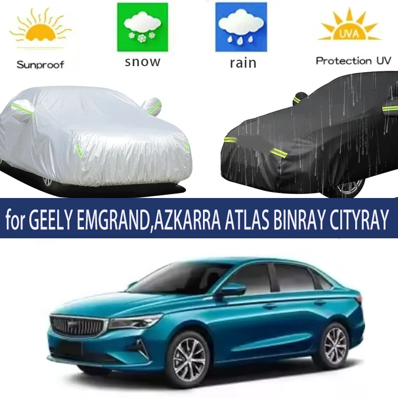 

for GEELY EMGRAND,AZKARRA ATLAS BINRAY CITYRAY Full Car Covers Outdoor Sun Anti UV Rain Snow Dust Protection Oxford Cloth