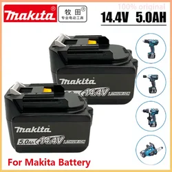 Original Makita 5000mAh 14.4V Rechargeable Li-ion Battery For Makita 14V Power Tools 5.0Ah Batteries BL1460 BL1430 1415 194066-1