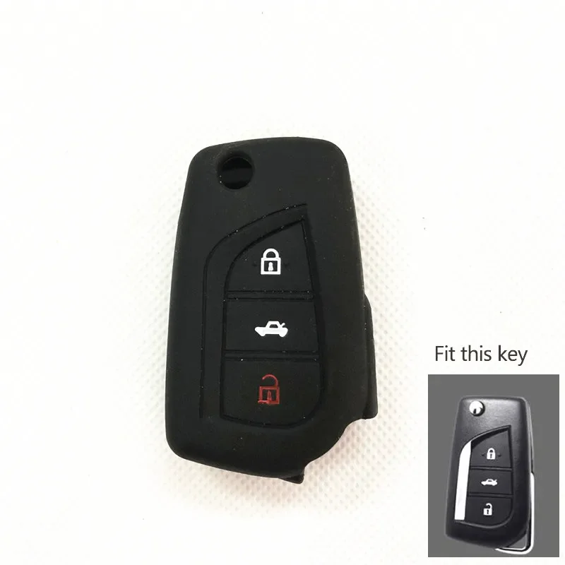 Silicone car key cover Case for Toyota Camry Corolla RAV4 Yaris Highlande Land Cruiser PRADO Vitz REIZ Prius Crown Previa EZ