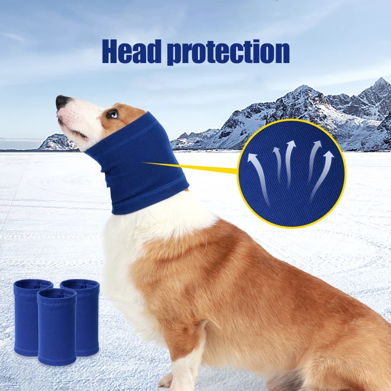 

Classic Solid Stretch Polyester Dog Grooming Earmuff Soft Warm Anti-noise Bathing Drying Pet Head Cover Pets Accessories for Dog