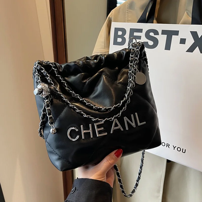 Women\'s chain shoulder strap bag luxury brand designer bag single shoulder bag crossbody bag Diamond patterned checkerboard bag