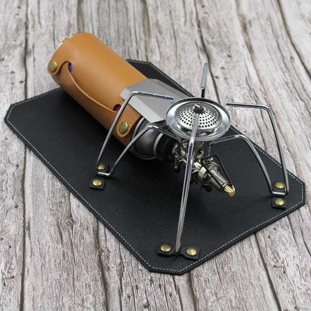 

Кожаный коврик, нескользящие коврики, съемный коврик для газовой плиты для кемпинга, приготовления пищи, крышка для банок CB, одеяло для плит SOTO ST310