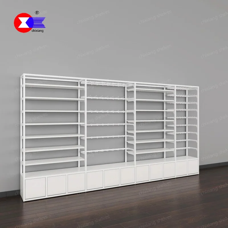 custom.Grocery Display Racks/Shelves Display Stand Powder Coated Iron Customizable Color Supermarket Gondola She