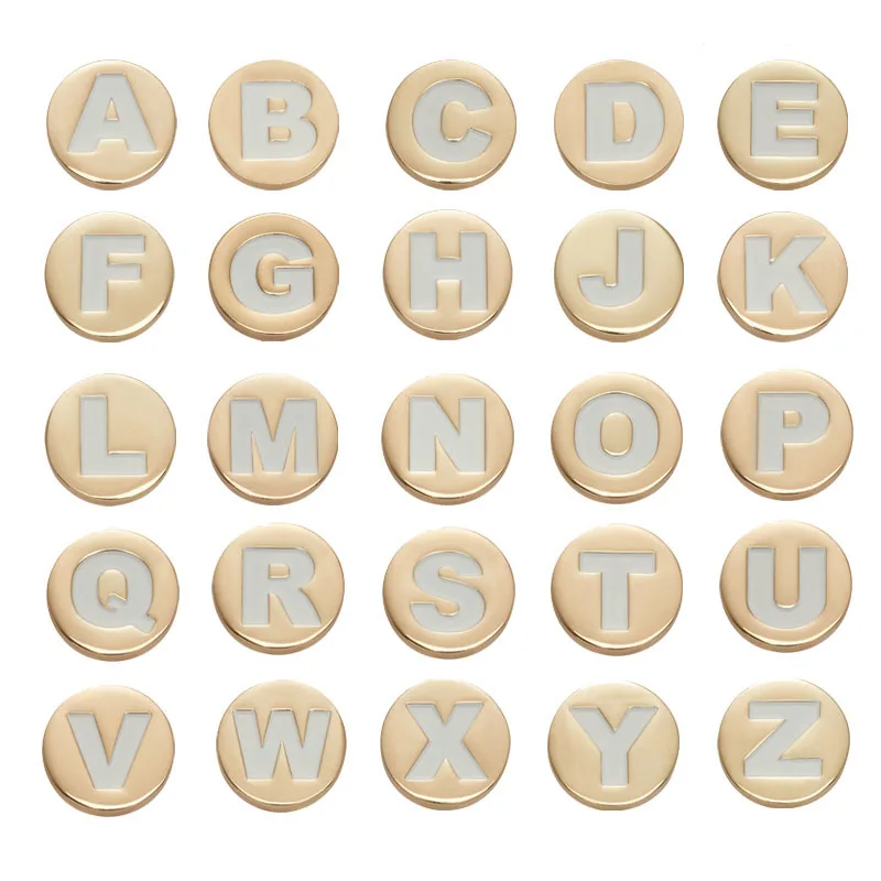 1PCS Bling Gold Letter Shoe Charms for Clog Sandals Shoe Decoration Alphabet Characters Shoes Pins for Boy Girl Men Women