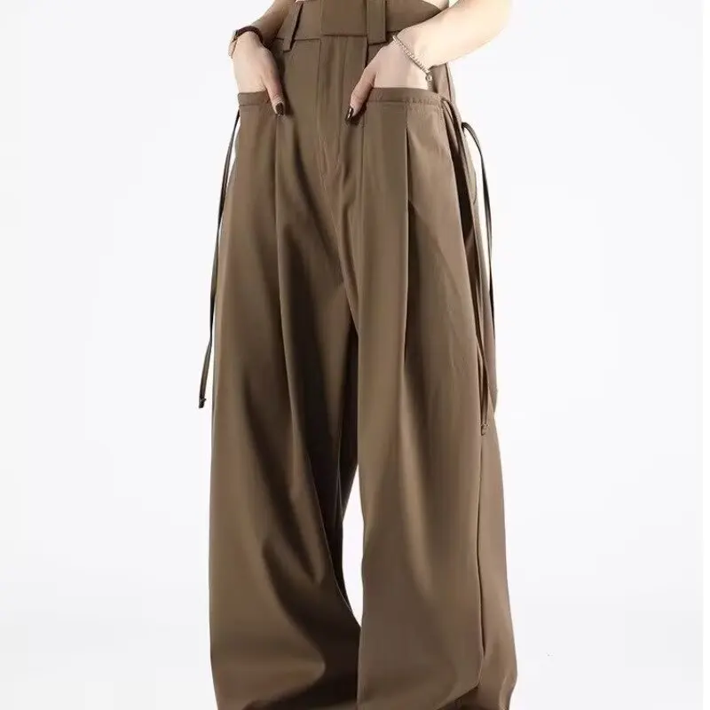 

Dress slacks women's summer wide leg loose high waisted floor length pantsDress slacks women's summer wide leg loose high waiste