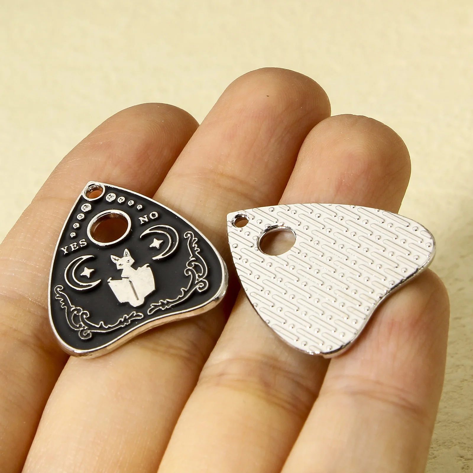 10PCs Alloy Black Ouija Board Charms Religious Eye Of God Cat Enamel Pendants For Jewelry Making Diy Necklace Earrings Supplies