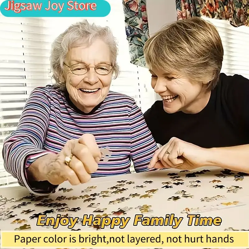 Quebra-Cabeça Princesa e Gatinha com Coroa Brilhante e Branca - Imagem para Meninas, Jogo de Festa de Aniversário, Brinquedo Relaxante, Quebra-Cabeça Portátil