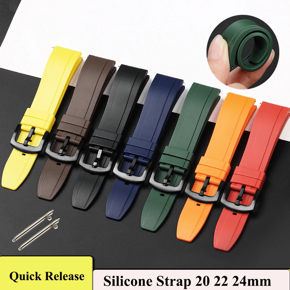 20mm 22mm 24mm Strap for Huawei GT5 Pro 46mm GT4/3Pro for Samsung Galaxy Watch 7 FE 6 5 4 5Pro 6/4Classic Silicone Band Bracelet