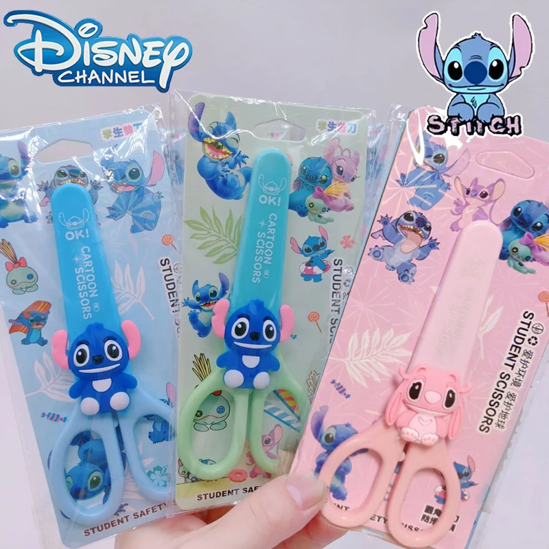 

Disney Stitch Stainless Steel Scissors Cartoon Lilo & Stitch Silicone Paper Knife Crafting DIY Supplies Student Stationery