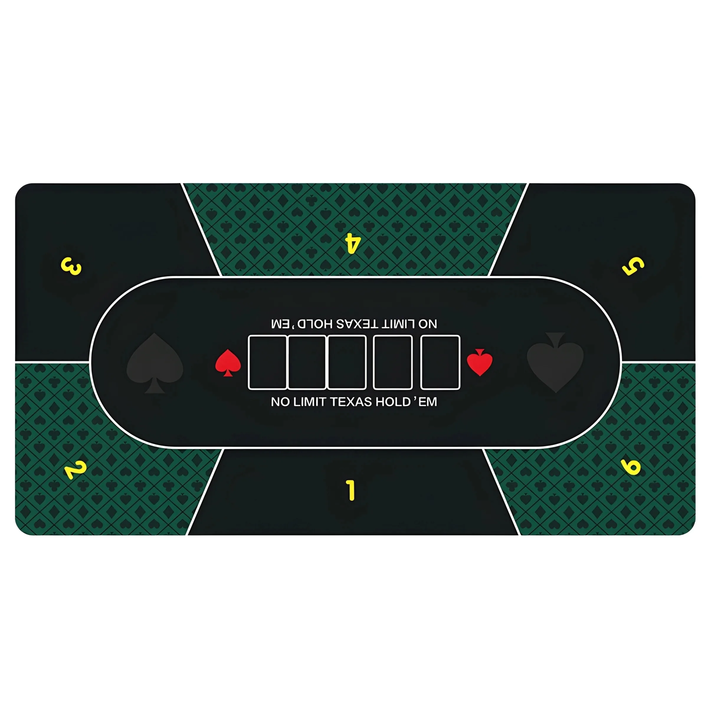 حصيرة طاولة البوكر Texas Hold 'em، مصممة بدقة 120 × 60 سم، مفرش طاولة بوكر صامت ومضاد للانزلاق، مفرش طاولة ملحقات الألعاب #1