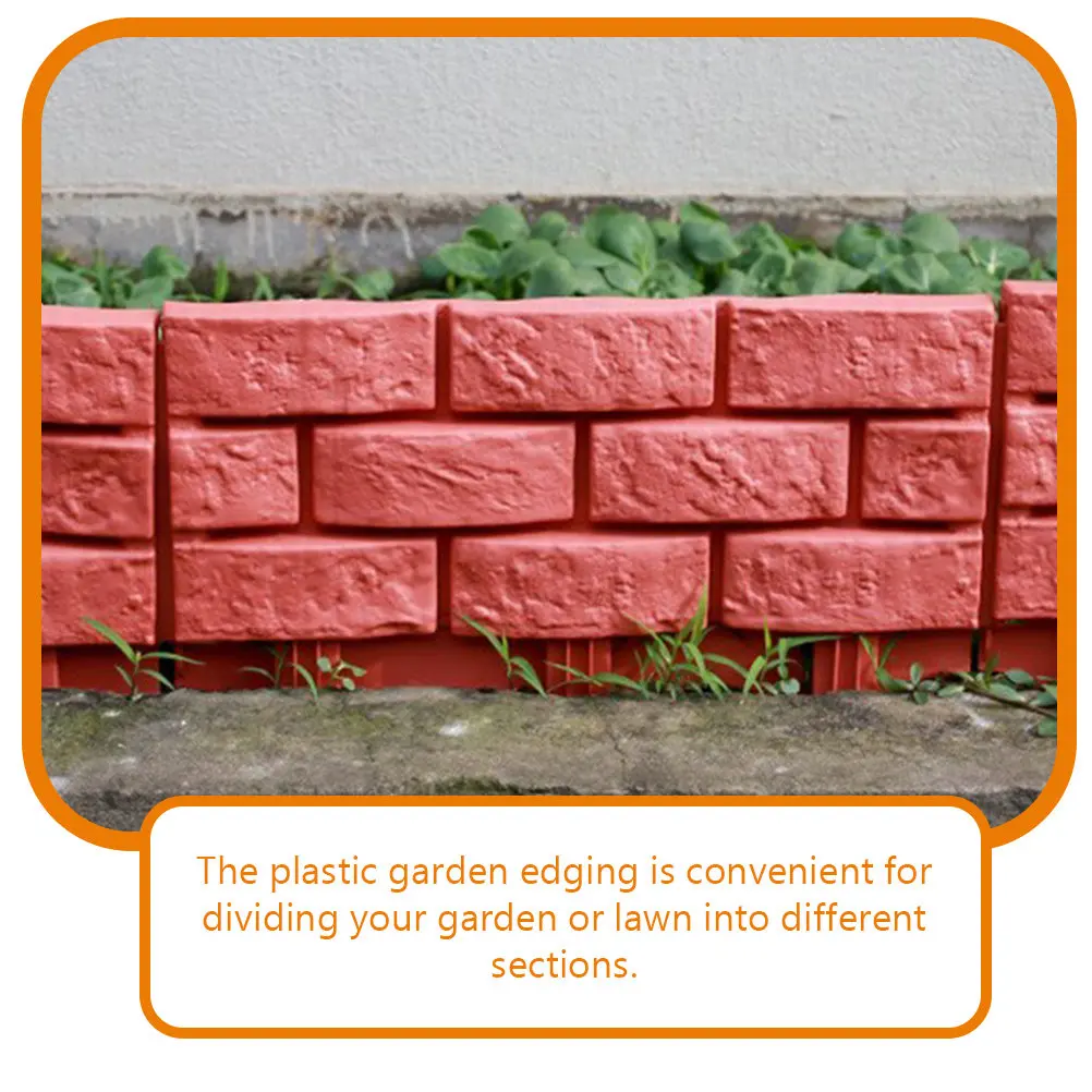 

4 шт. пластиковых декоративных бордюров для сада, имитация газона, прочные, для улицы, разделители для клумб, дорожек, дворов