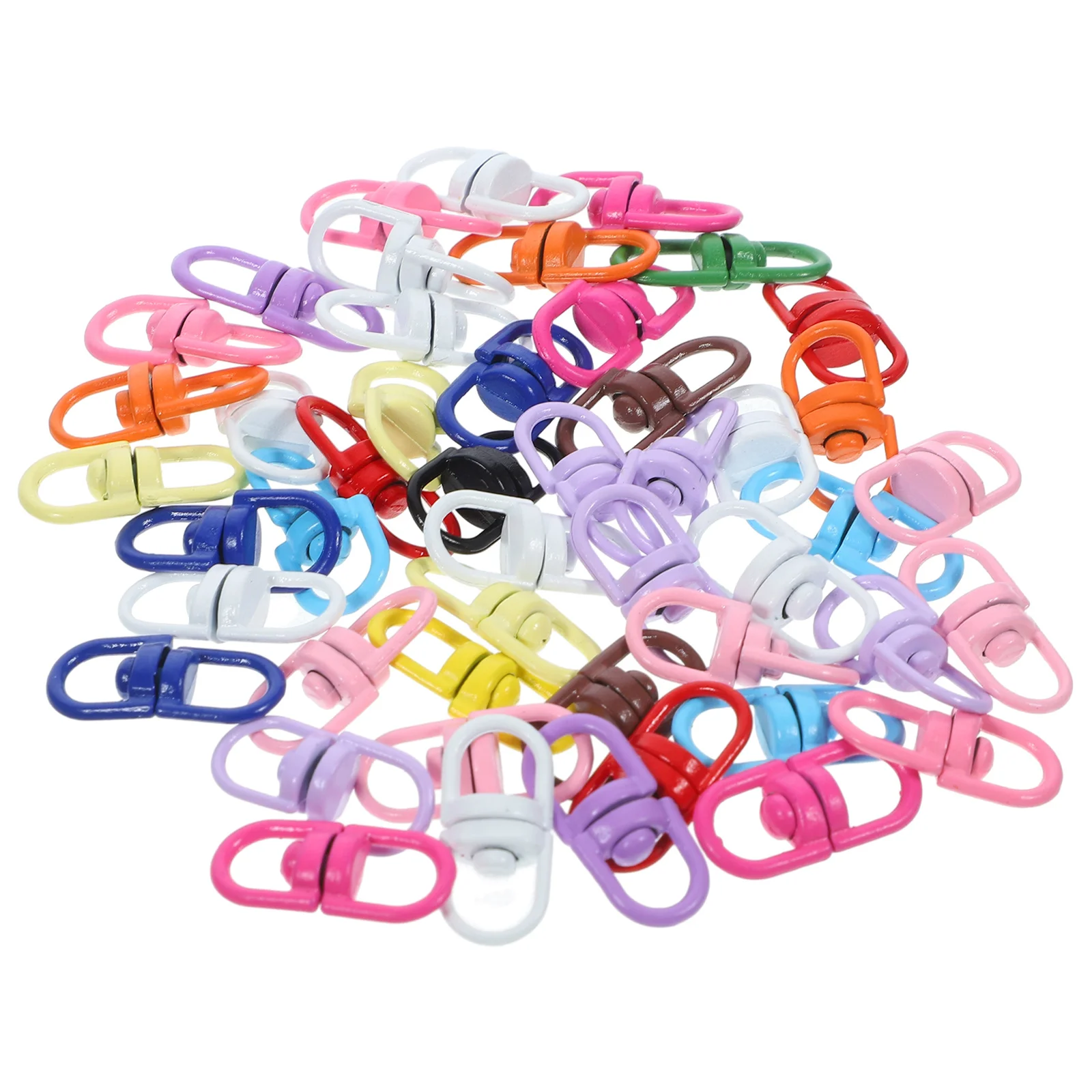 

1Set Swivel Clasp Key Ring Zinc Alloy Durable Key Chain Connector for DIY Crafts Replacement Accessory Fastening Buckle