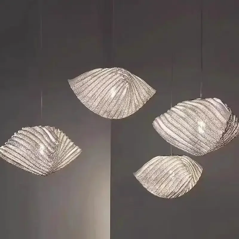 

Nordic Restaurant Pendant Light Shell Shaped Design Chandeliers Living Room Decor Home Kitchen Lights Dining Table Chandelier