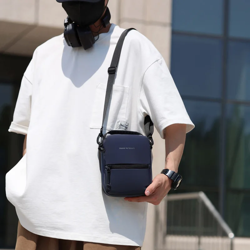 Lightweight waterproof large capacity men's waist satchel bag square multi-function diagonal cross commuting small backpack