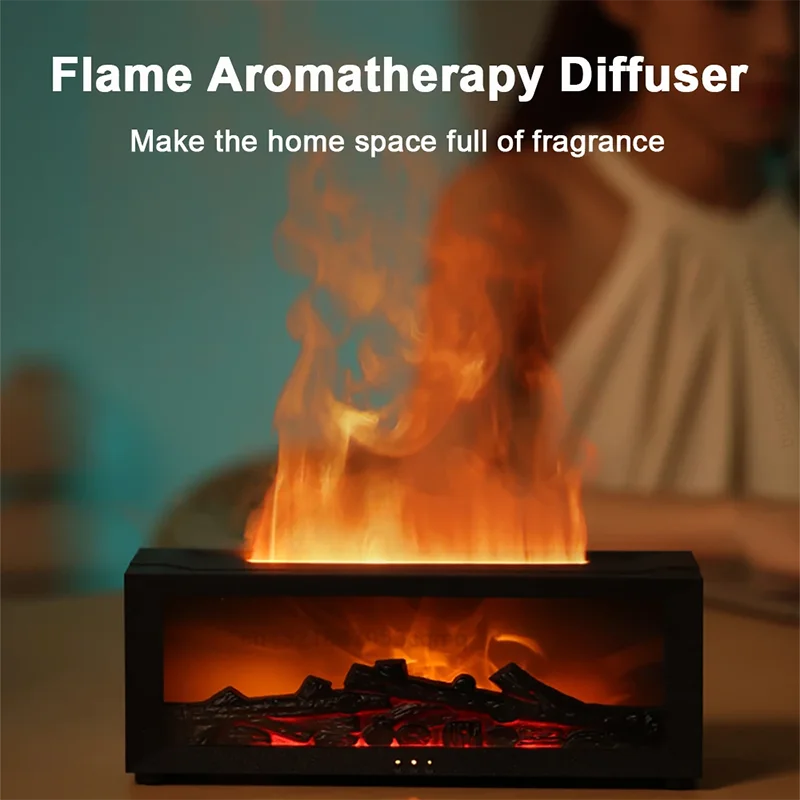 

Air humidifier essential oil home aromatherapy humidifier flame aromatherapy machine remote control atmosphere light