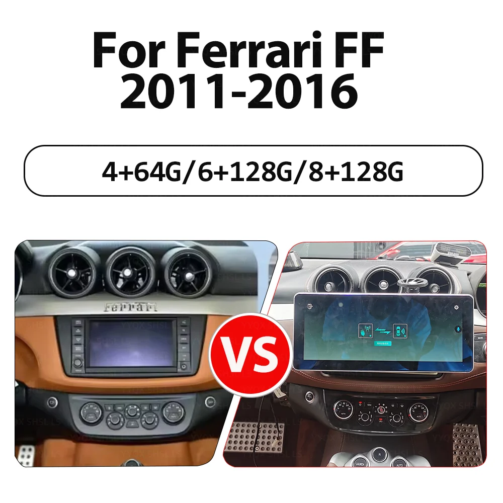 

Android 12.3" For Ferrari FF 2011-2016 Car Radio Multimedia Video Player Touchscreen Carplay Auto Bluetooth FM GPS Navigation