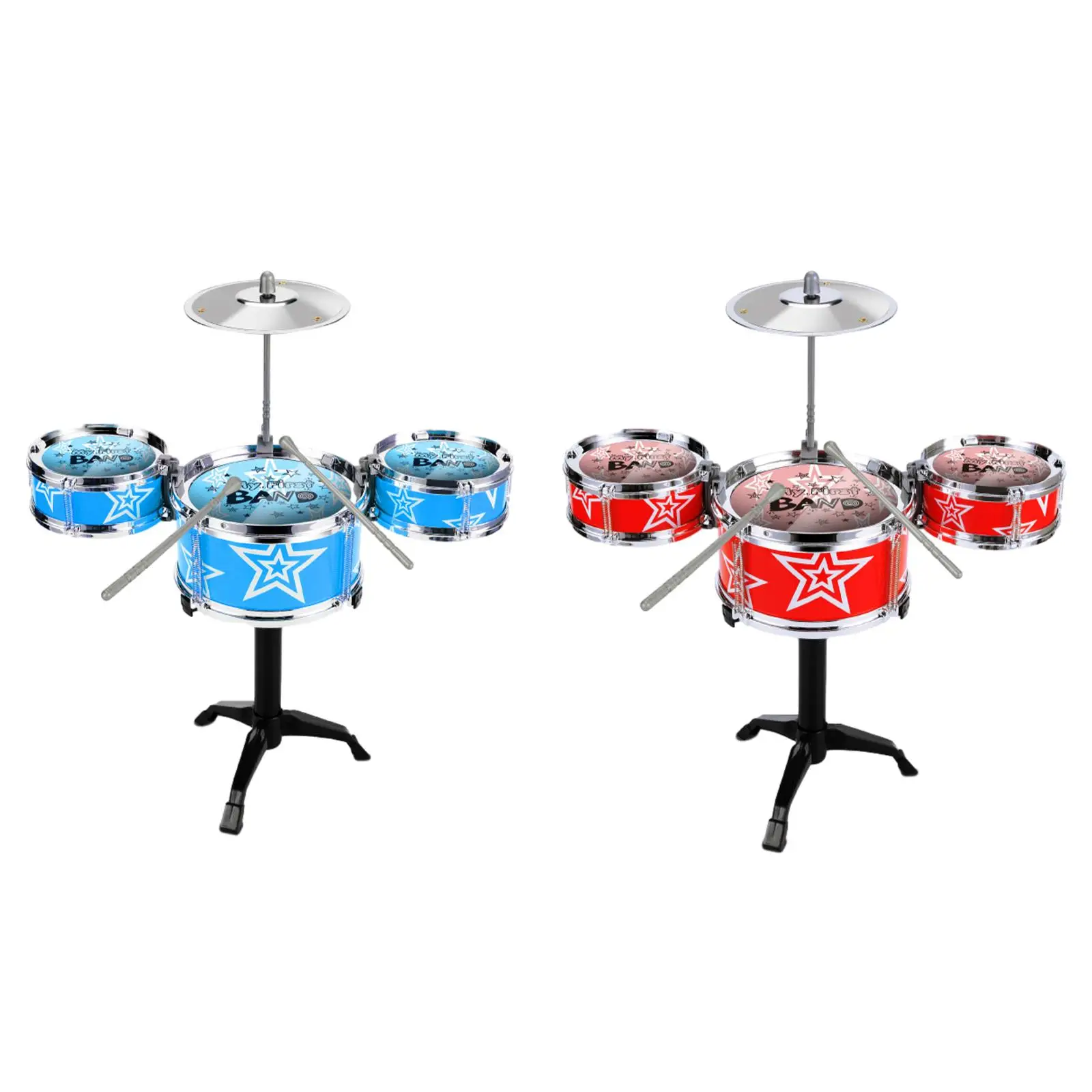 Kids Drum Set Educational Developmental Playset Portable for Girls Kids Boys