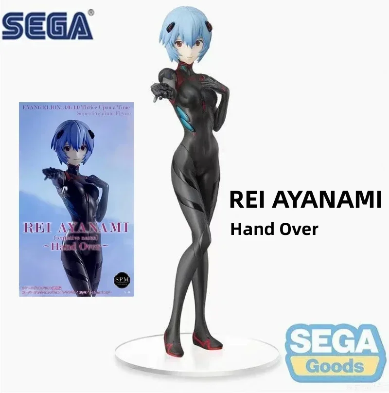 

Bandai SEGA SPM оригинальная фигурка NEON GENESIS EVANGELION 19 см REI AYANAMI Hand Over мгновенные белые боевые костюмы черная модель из ПВХ