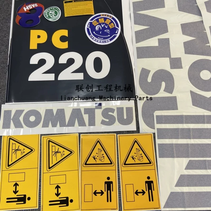 Pegatinas para Komatsu PC130, PC200, PC220, PC240, PC270, PC300, PC350, PC360, PC8MO, insignia de coche, pegatina, piezas de excavadora