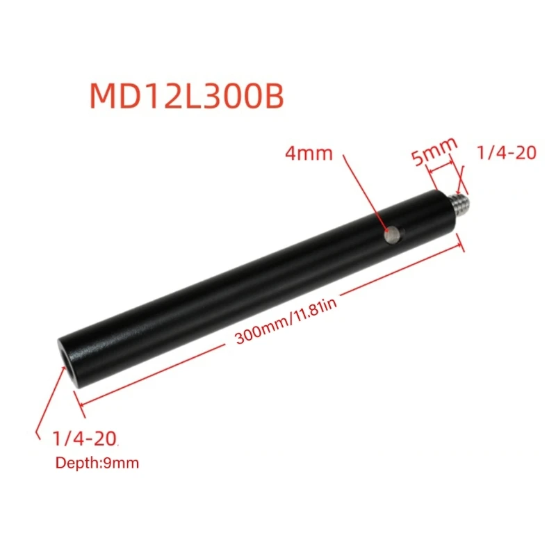 Q22A Photography Connector Rod 30mm Length 1/4-20 Male Female Thread Aluminum Alloy For Camera Light Mounts and Support