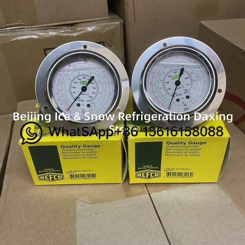 Original REFCO Axis Radial Pressure Gauge R22 R134a Refrigeration Air Conditioning High Low Pressure Oil Gauge Model Number