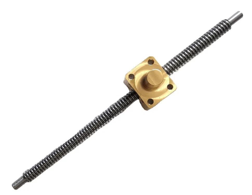 8Mm screw with trapezoidal thread and brass nut for 3D printing