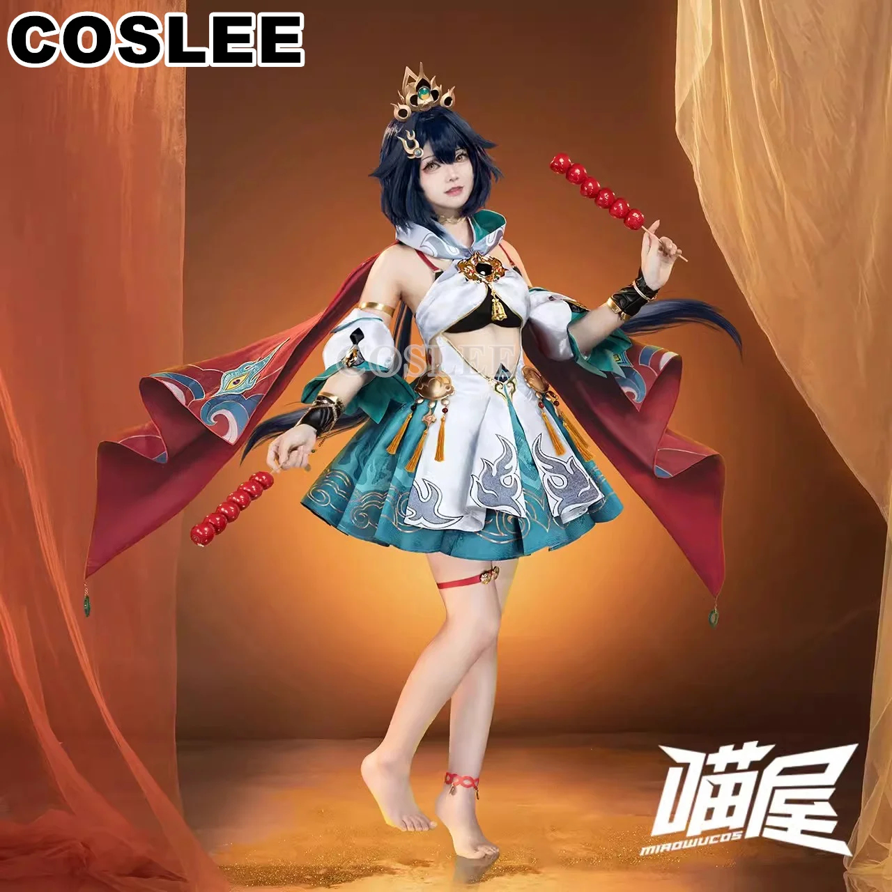 

COSLEE Yunli Cosplay Costume Honkai: Star Rail Game Suit Lovely Dress Uniform Wigs Halloween Party Outfit Women Play Role Clothi