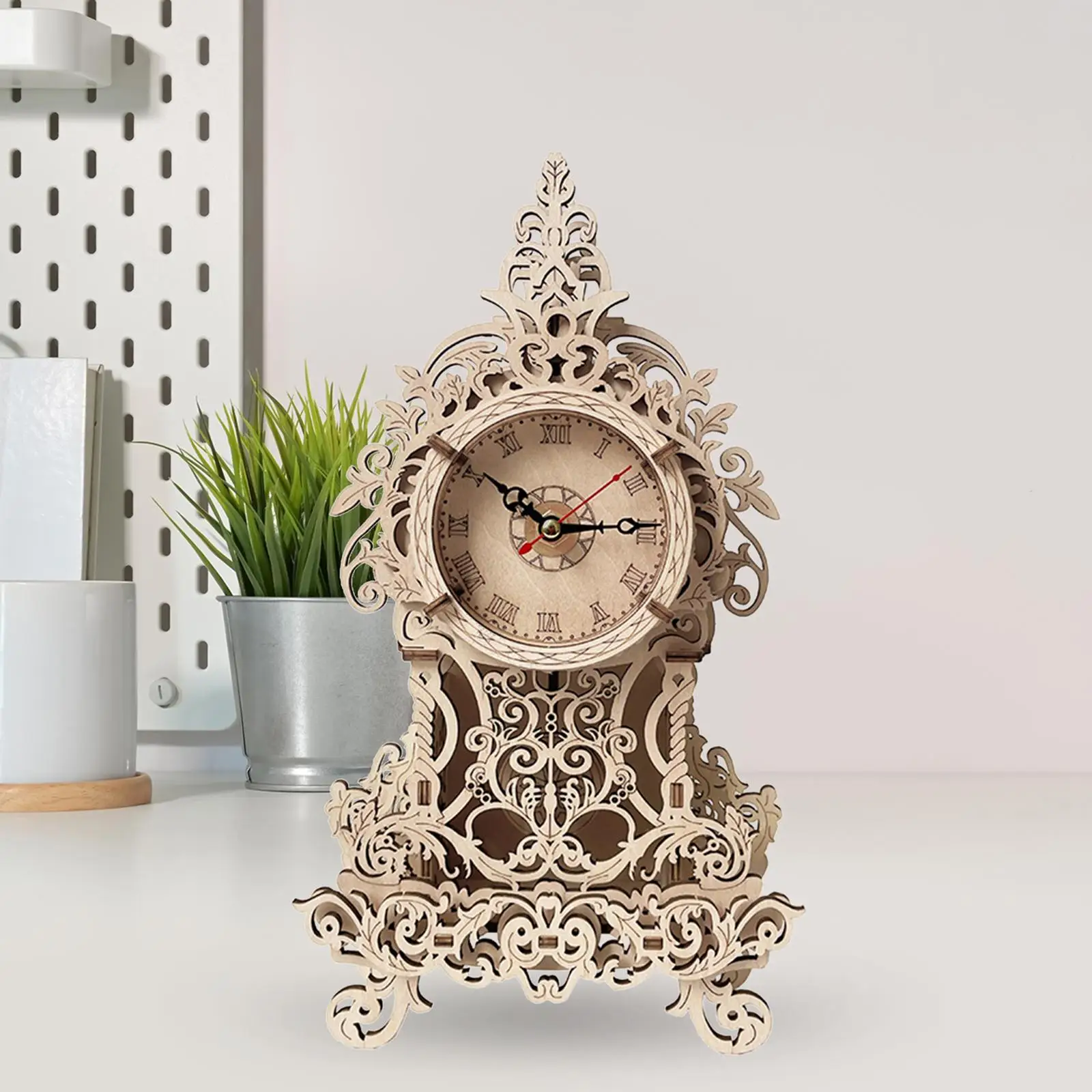 Wall Clock 3D Wooden Puzzle Toys for Adults Gift Decoration