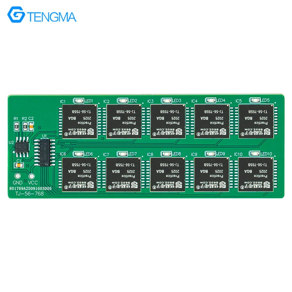 BGA Chip Soldering Practice Board Kit Decimal Flowing Lights Teaching Practical Training Soldering Practice Loose Parts
