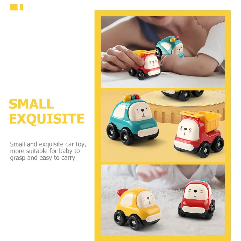 

Набор из 3 мультяшных инерционных машинок-каталок для малышей: строительная техника для новорожденных и мальчиков, подарки на день рождения