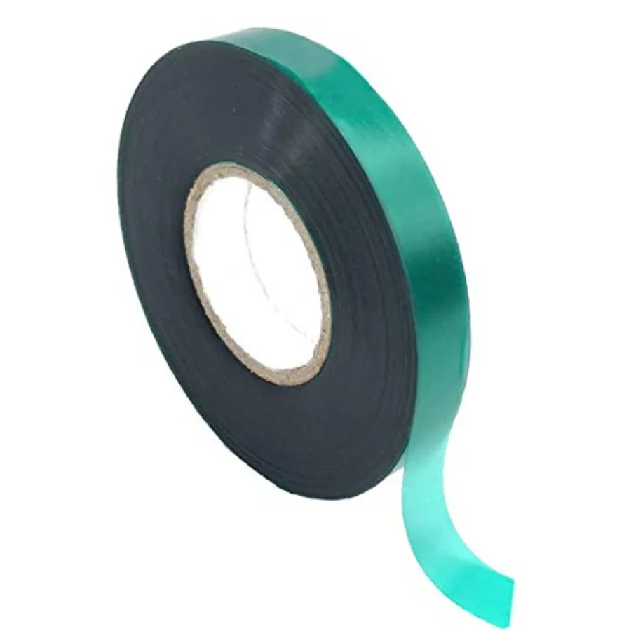 

1 Roll 150 Feet Stretch Tie Tape 0.5 Inch Garden Green Vinyl Plant Ribbon for Indoor Outdoor Patio Use Thick Garden Tie Tape