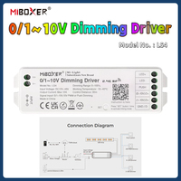 Miboxer LS4 0/1~10V Dimming Driver DC12V-48V Max 12A 0~10V,1~10V,10V PWM,push button dimmer led controller 2.4G remoter control